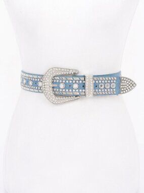 Rhinestone Metal Studded Multi Metal Belt